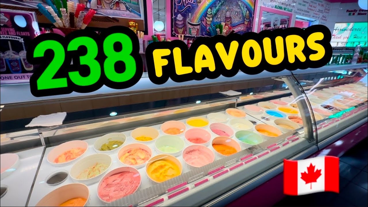 238 UNIQUE ICE CREAM 🍦 FLAVOURS IN VANCOUVER 🇨🇦 | WORLD RECORD | Vancouver, BC, Canada