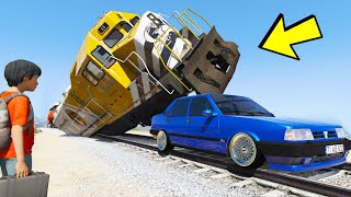 DÜNYANIN EN SAĞLAM TOFAŞINA TREN BILE DAYANAMADI - GTA 5 GERÇEK HAYAT