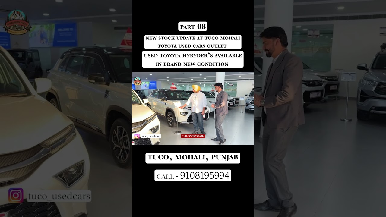 ⁣Call - 9108195994 Less Driven Used Toyota Hyryder\'s Available At Tuco Mohali, punjab | Part 08