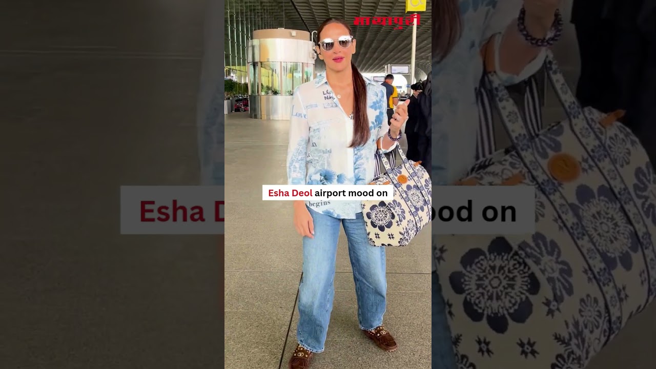 Esha Deol was spotted at Mumbai airport looking fresh and stylish in a casual look.