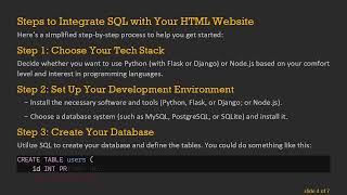 Using SQL to Create a Database for Your HTML Website