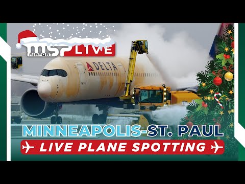 🔴 LIVE WINTER PLANE SPOTTING ACTION AT MSP AIRPORT! 🎄 12/22/25