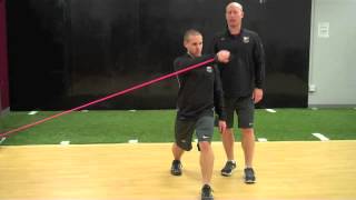 4 x 4 Split Stance D2 Flexion w Cook Band