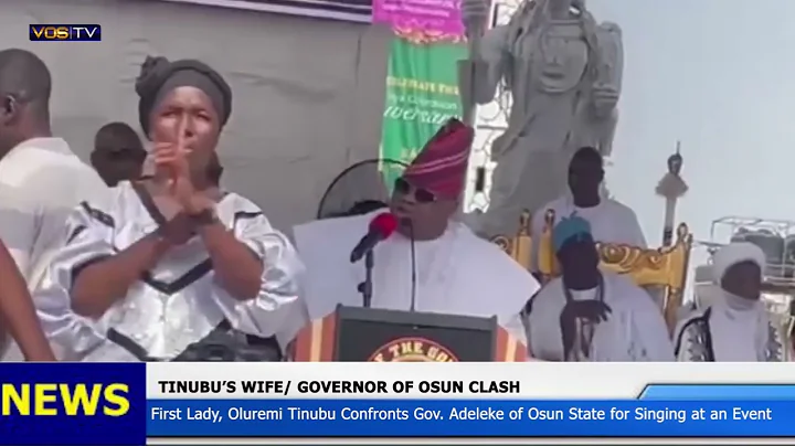 President Tinubu's wife confronts Gov. Adeleke at an event for singing and dancing