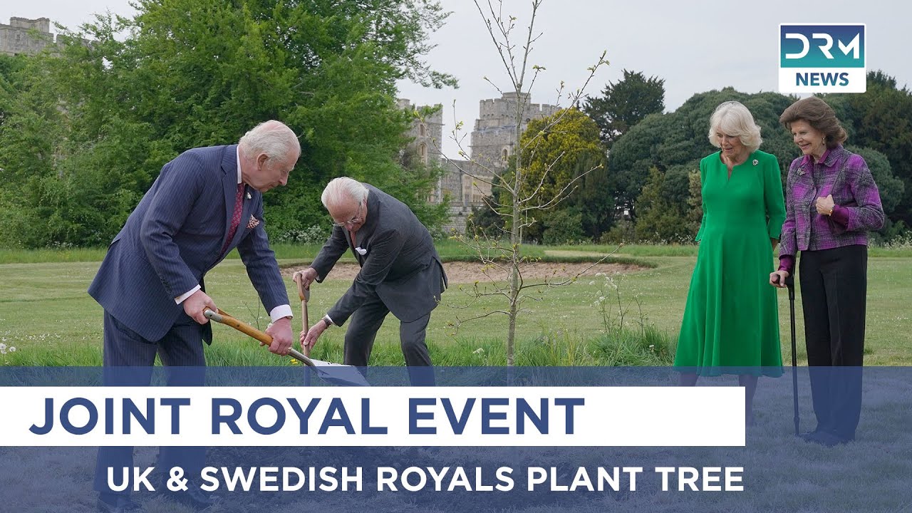 Joint Royal Event: King Charles & Sweden's King Plant Oak Tree at Windsor | AA1I