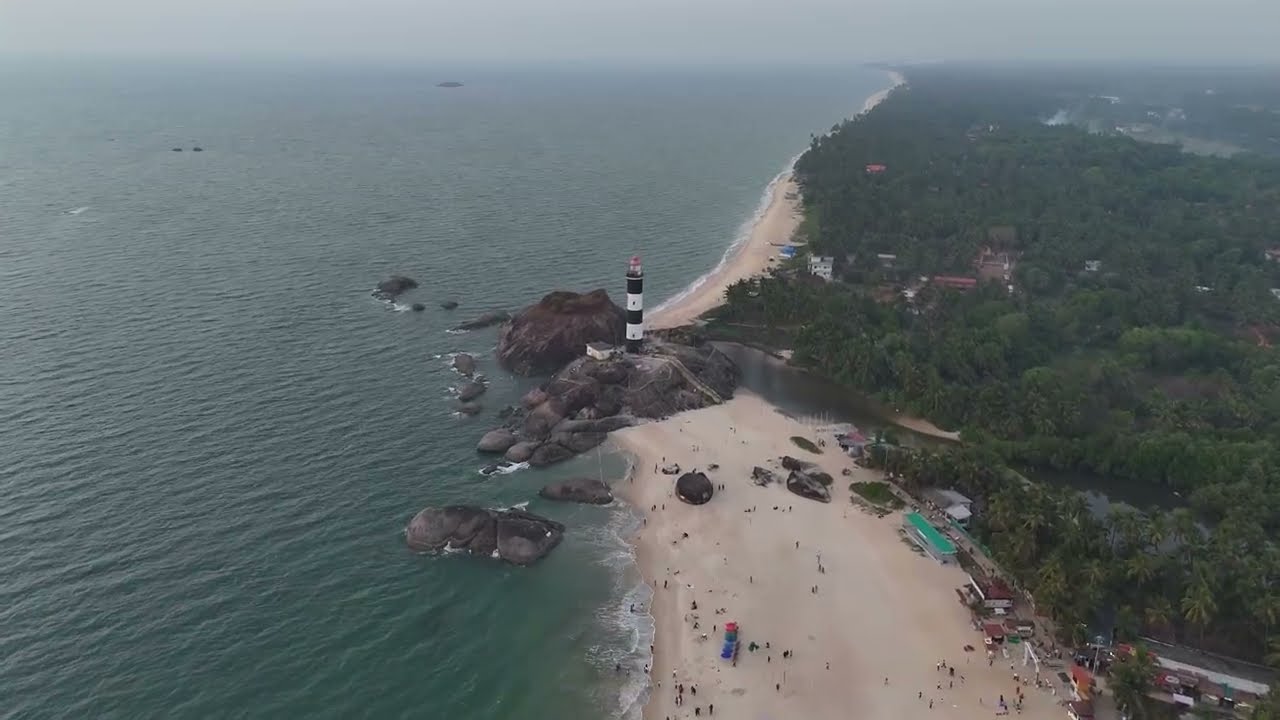 Kapu Lighthouse Aerial View | A Peaceful Drone Film of Kapu Beach (Free Footage)