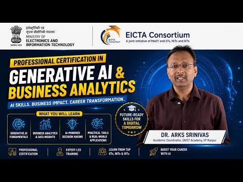 Professional Certification in Generative AI and Business Analytics | E&ICT Academy IIT Kanpur