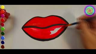 lips easy abstract drawing