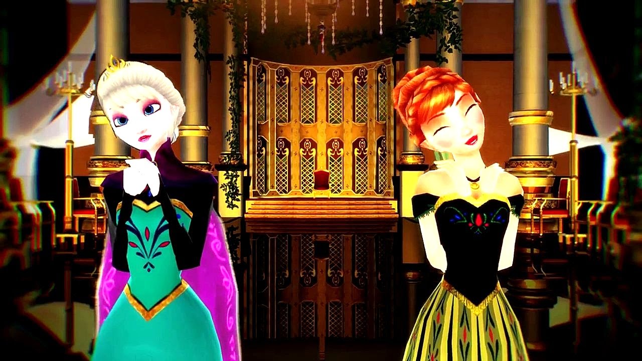 MMD Frozen VIvaHappy! (Elsa & Anna Coronation) YouTube