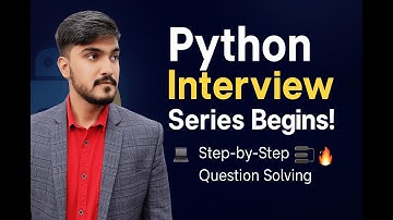 Python Interview Series 🔥 | Step-by-Step Preparation for Freshers & 1 Year Experience | #python