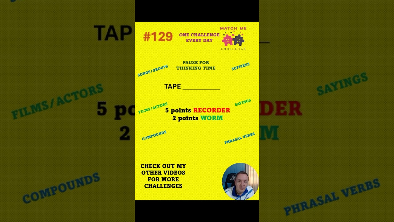 MATCH ME CHALLENGE 129# | Daily Word Game Series 