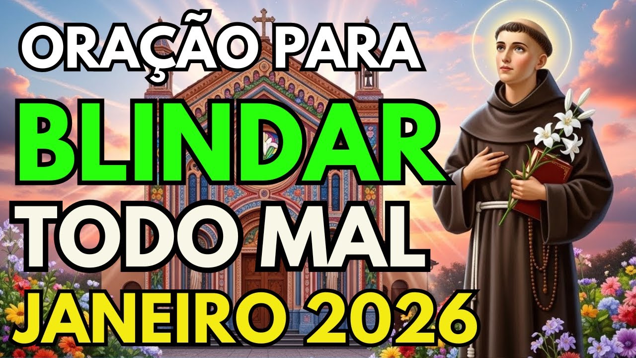 ORAÇÃO PODEROSA DE SANTO ANTÔNIO PARA BLINDAR TODO MAL | JANEIRO DE 2026.