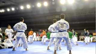 Male Team Kata Indonesia Warming Up - 2012 World Karate Championships World Karate Federation