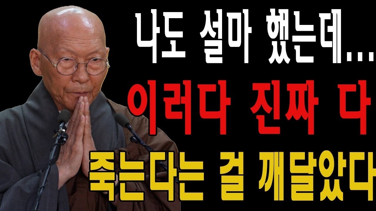 나도 설마 했는데… 이러다 진짜 다 죽는다는 걸 깨달았다    법정 스님 지혜   불교   인생명언   평온한 삶   무소유   행복한 노후