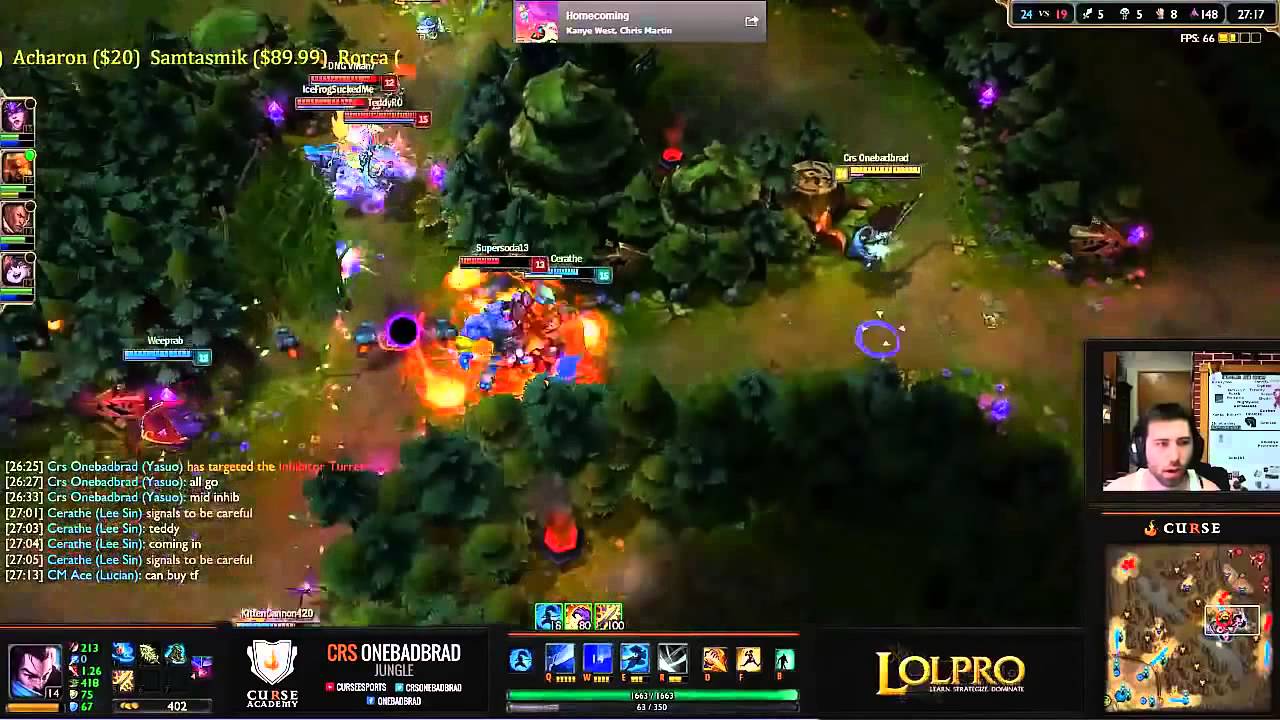 Crs OneBadBrad   Lee Sin plus Yasuo combo   YouTube