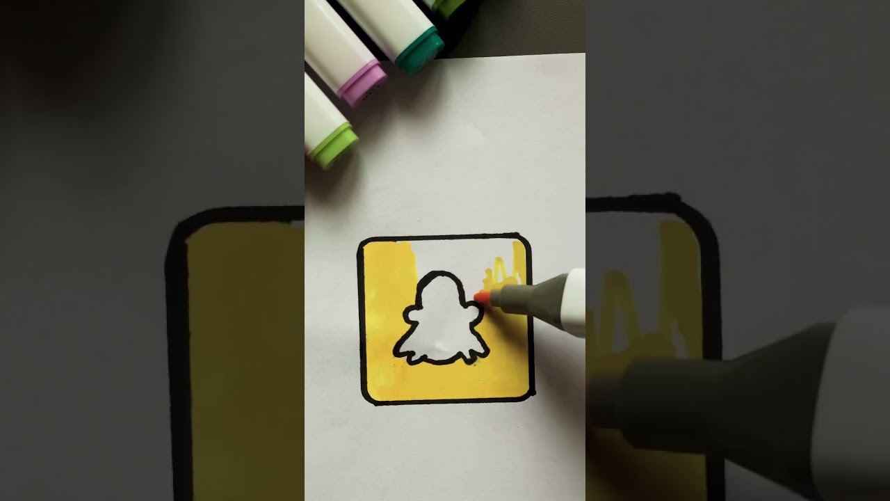 easy drawing Snapchat 