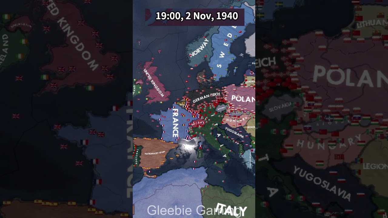 What if GERMANY went to WAR with all of EUROPE in 1939? | HOI4 TIMELAPSE 