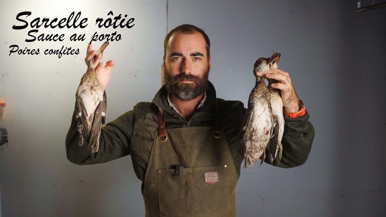CUISINE DE GIBIER : Sarcelle rôtie, poires confites & sauce au Porto – recette complète