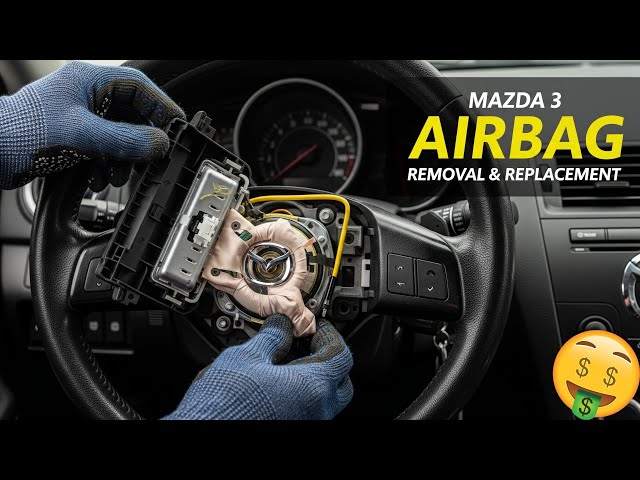 Mazda 3 Driver Airbag Removal & Replacement (Steering Wheel 2010
