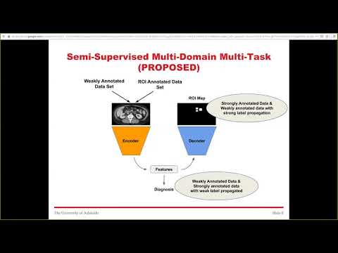 Semi-supervised Multi-domain Multi-task Training  - Presentation ISBI 2020