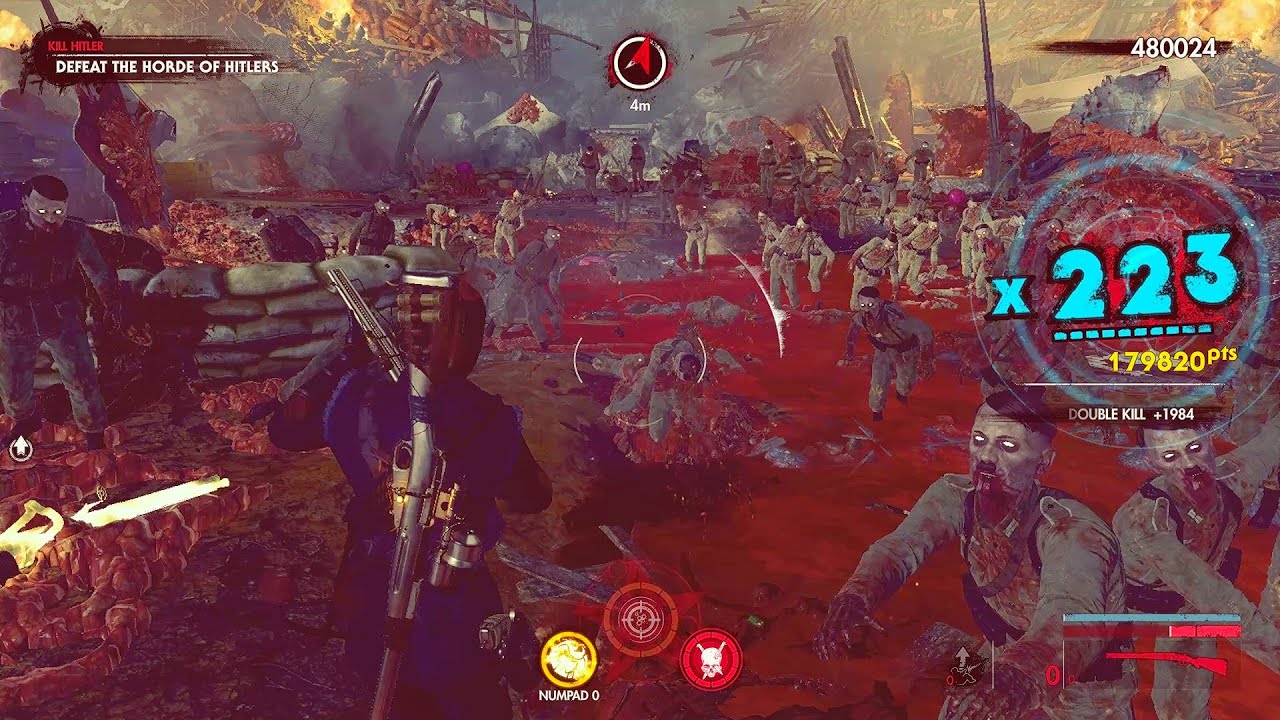 ZOMBIE ARMY 4: SOLO NIGHTMARE HELL MACHINE HITLER BOSS FIGHT!