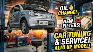 Silver Suzuki Alto Full Tuning & Oil Change | Complete Car Service Step by Step