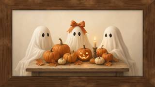 Cozy Vintage Halloween Ghosts | Frame TV Art Screensaver | No Music | 2 Hours screenshot 5