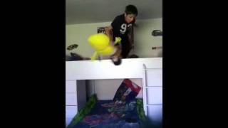 Boy Falling Off Bunk Bed! Boy Falling Off Bunk Bed!