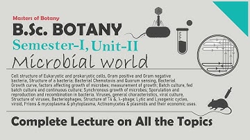B.Sc. Botany First Semester | Unit 2: Microbial World | Complete 2.5 Hour Lecture