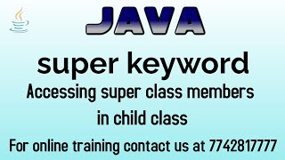 super keyword in java in hinglish