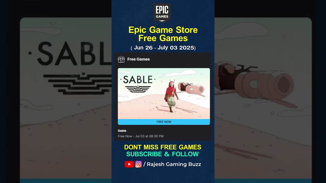 Sable is FREE on Epic Games This Week! 🎮🔥 