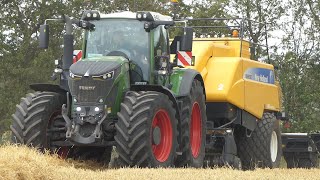 Fendt 942 Vario in the field Baling w/ New Holland BB9090 BigBaler | Harvest 2020 | DK Agriculture