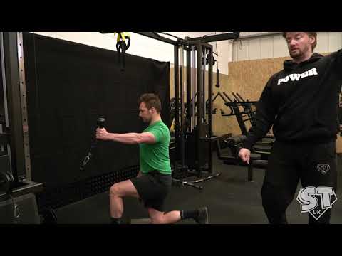 Diagonal Up Rope Extensions one Knee