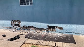 Stucco Repair: How To Fix Bulging Stucco Around A Sliding Glass Door