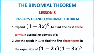 (a+b)^5  binomial expansion using Pascal's triangle| Basicalgebra #alevelmaths #aqamaths #wjecmaths