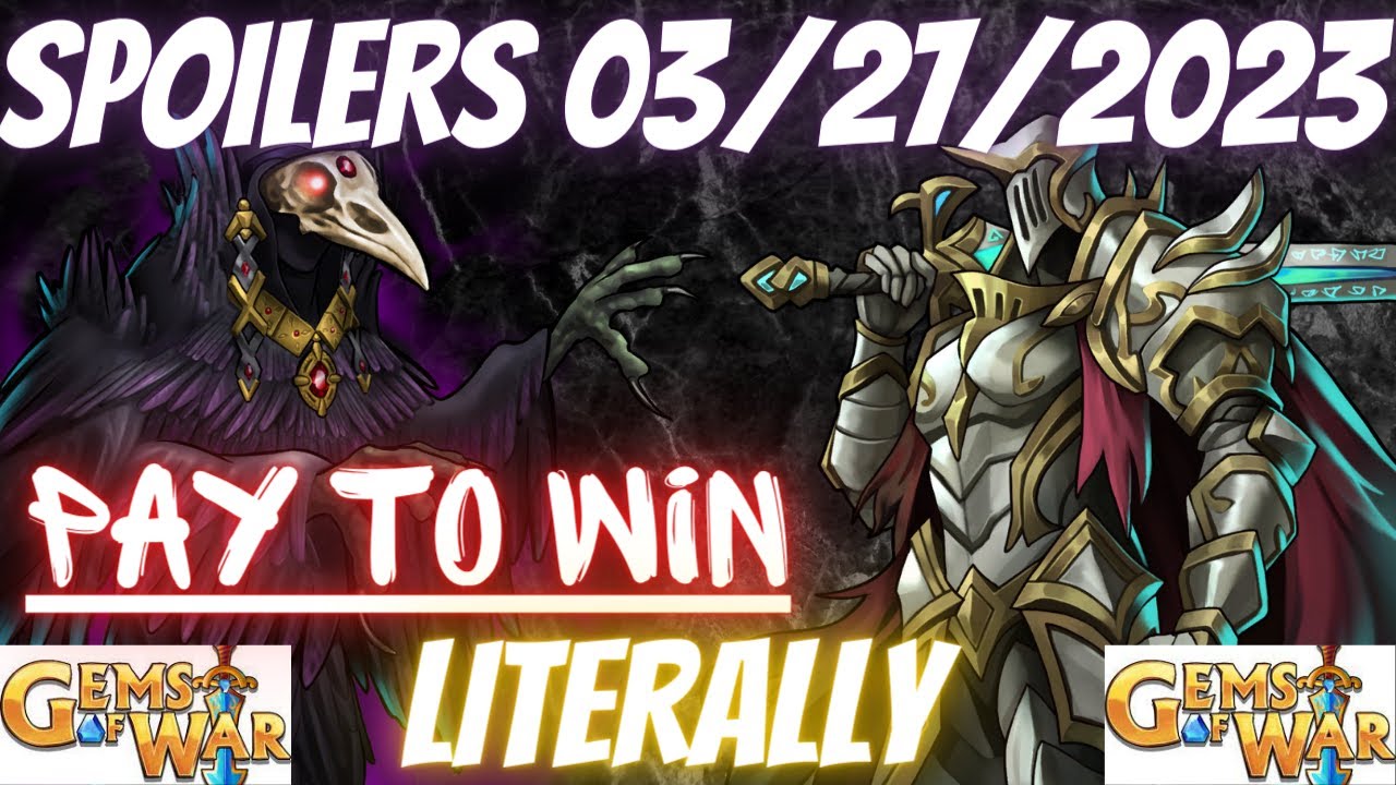 NEW PAY TO WIN MYTHIC!....Gems of War SPOILERS March 27th 2023 ALL