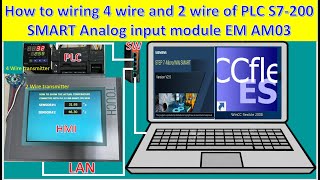 How to wiring 2 WIRE & 4 WIRE of temperature transmitter to PLC S7-200 SMART CPU SR30 with EM AM02 screenshot 1