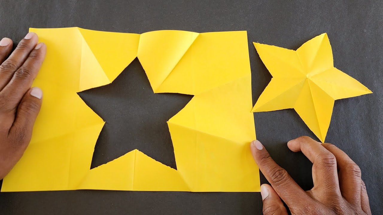 how-to-make-cut-a-perfect-star-perfect-star-with-just-one-cut-easy