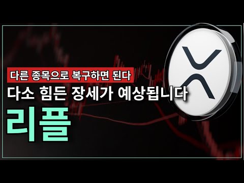 리플 홀더분들 힘내십쇼. 다른 종목으로 제가 복구 시켜 드리겠습니다.