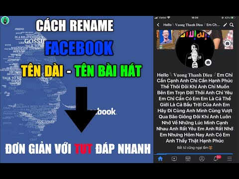 Video Hướng dẫn rename tên dài facebook đổi tên all kí tự... - youtube