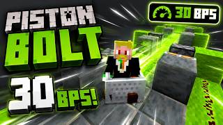 How to Build A Crazy Fast Piston Bolt in Minecraft (30bps)!