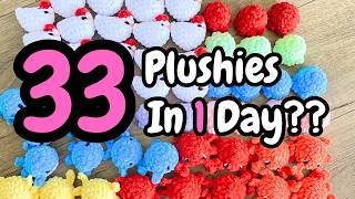 I Crocheted 33 Plushies in 1 Day | Market Prepping Vlog | Reigning Charmz