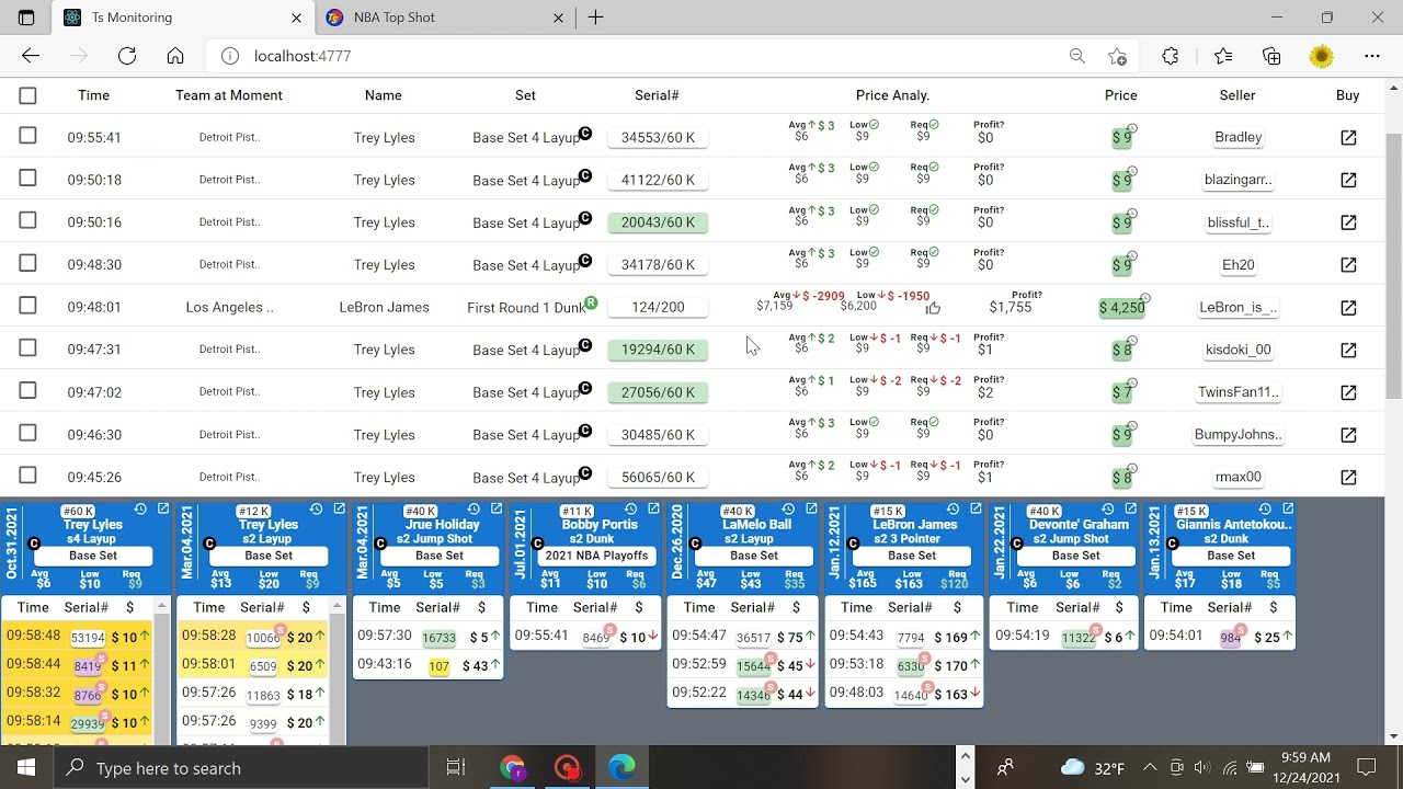 Nba Topshot: Flash Challenge: To The Line (Dec 23).  Trey Lyles moments activities.
