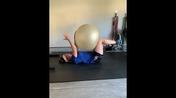 Dead bug with Swiss ball (SB) press