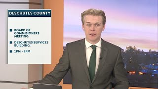 Deschutes county commissioner meeting on March 31st at 1 PM