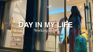 Working Alone as a Nail Artist in Korea💅✨| cleaning my salon, eating cold noodles, self nail care