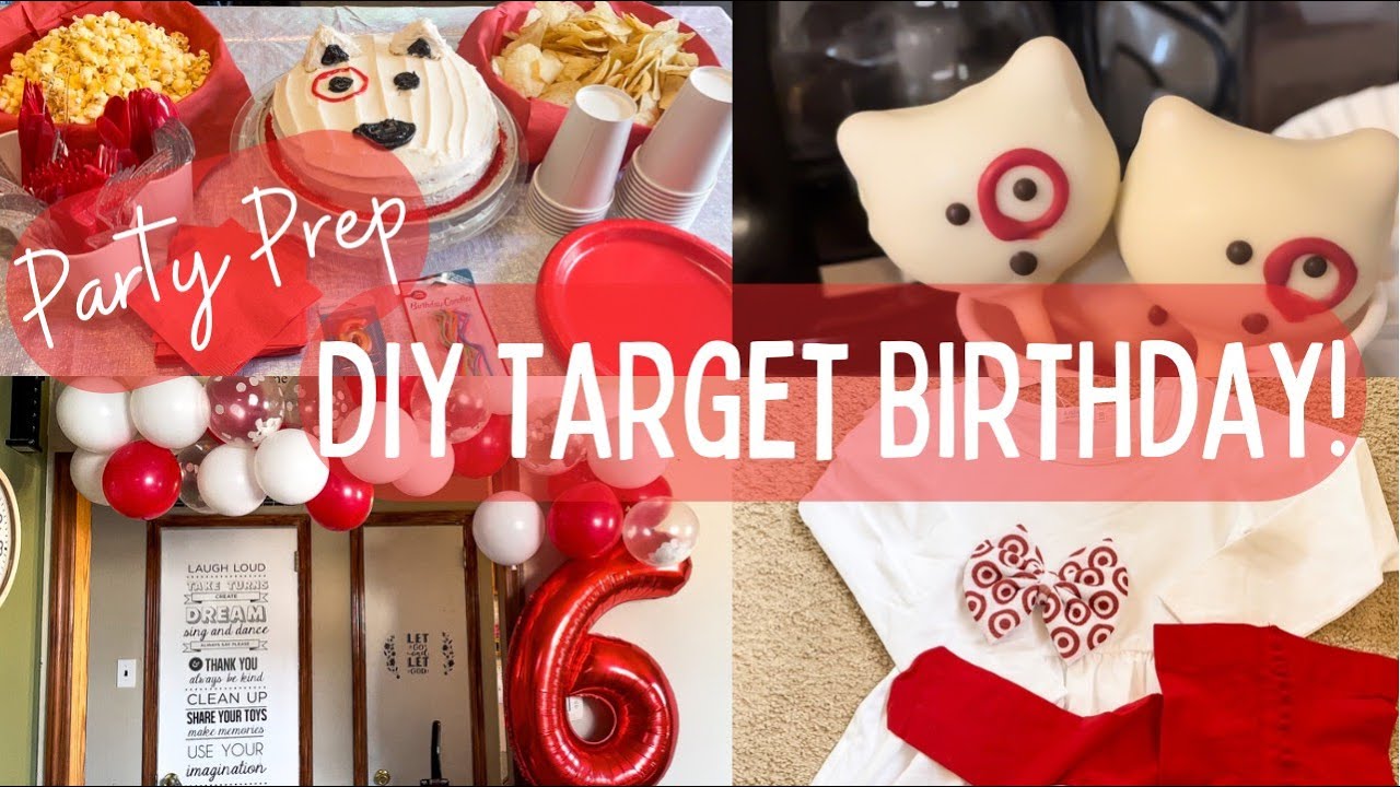Target Party Prep // DIY Target Birthday Party // Cake Baking, Balloon Garland, Starbucks Setup