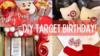 Target Party Prep // DIY Target Birthday Party // Cake Baking, Balloon Garland, Starbucks Setup
