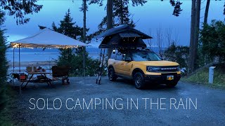 Solo Winter Camping in the Rain at the Living Forest Oceanside Campground with my Bronco Sport