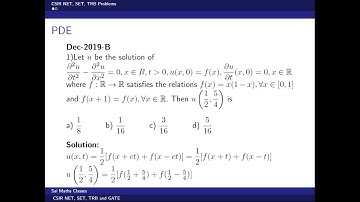CSIR NET MATHEMATICS || Partial Differential Equations || Dec 2019 || Part-B || Wave Equation
